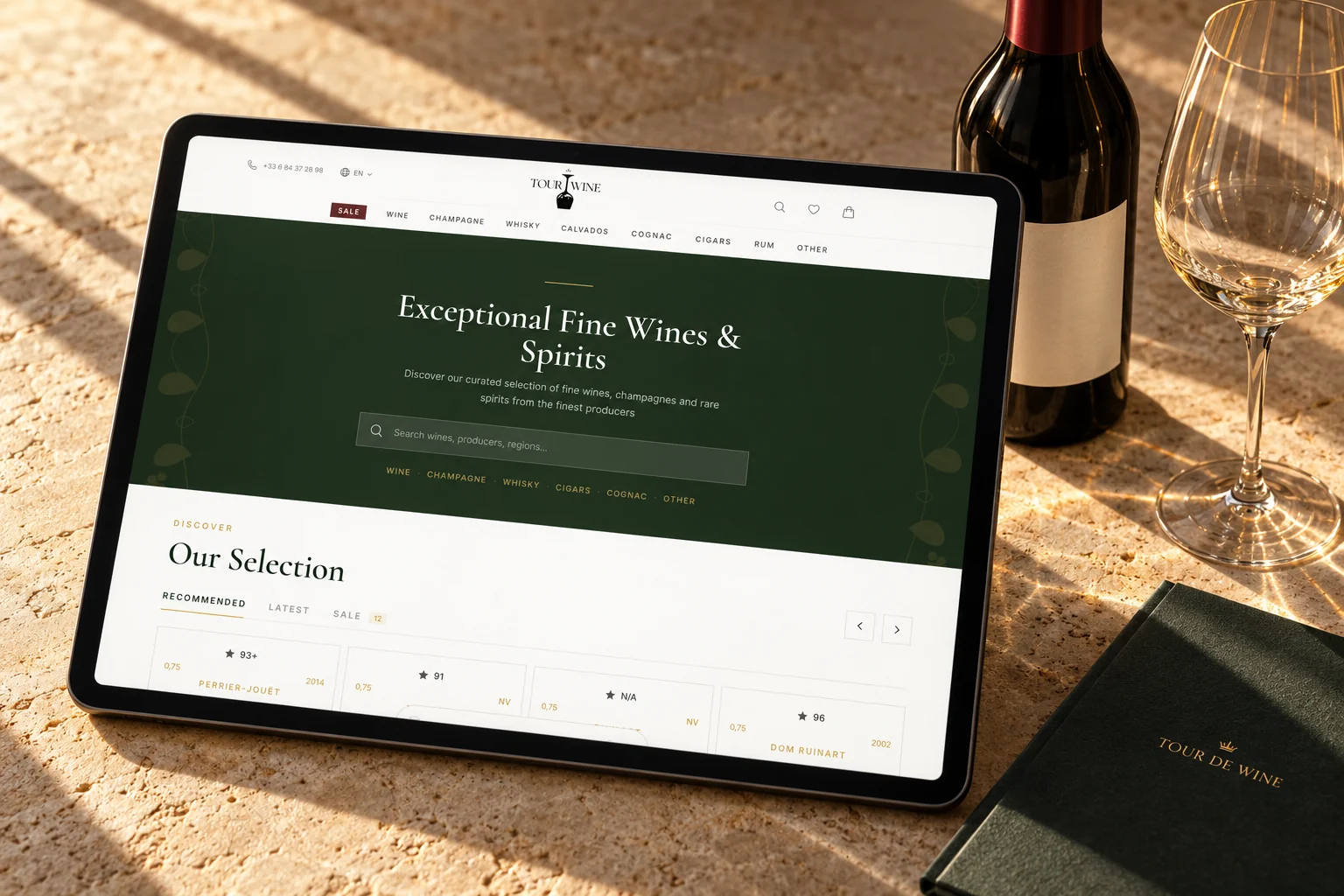 Tour de Wine website presentation